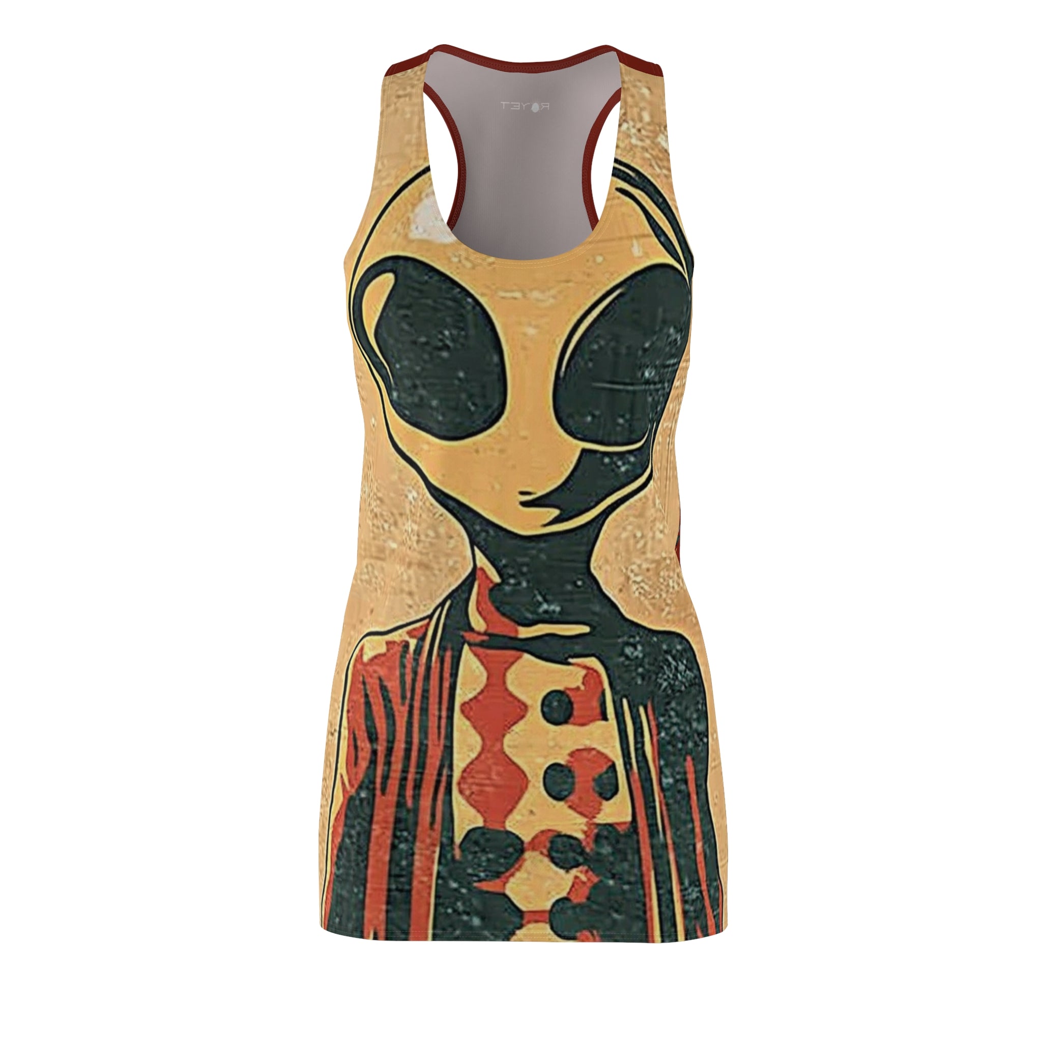 Pleasantly Plaid Alien Copy of Women's Cut & Sew Racerback Dress (AOP)