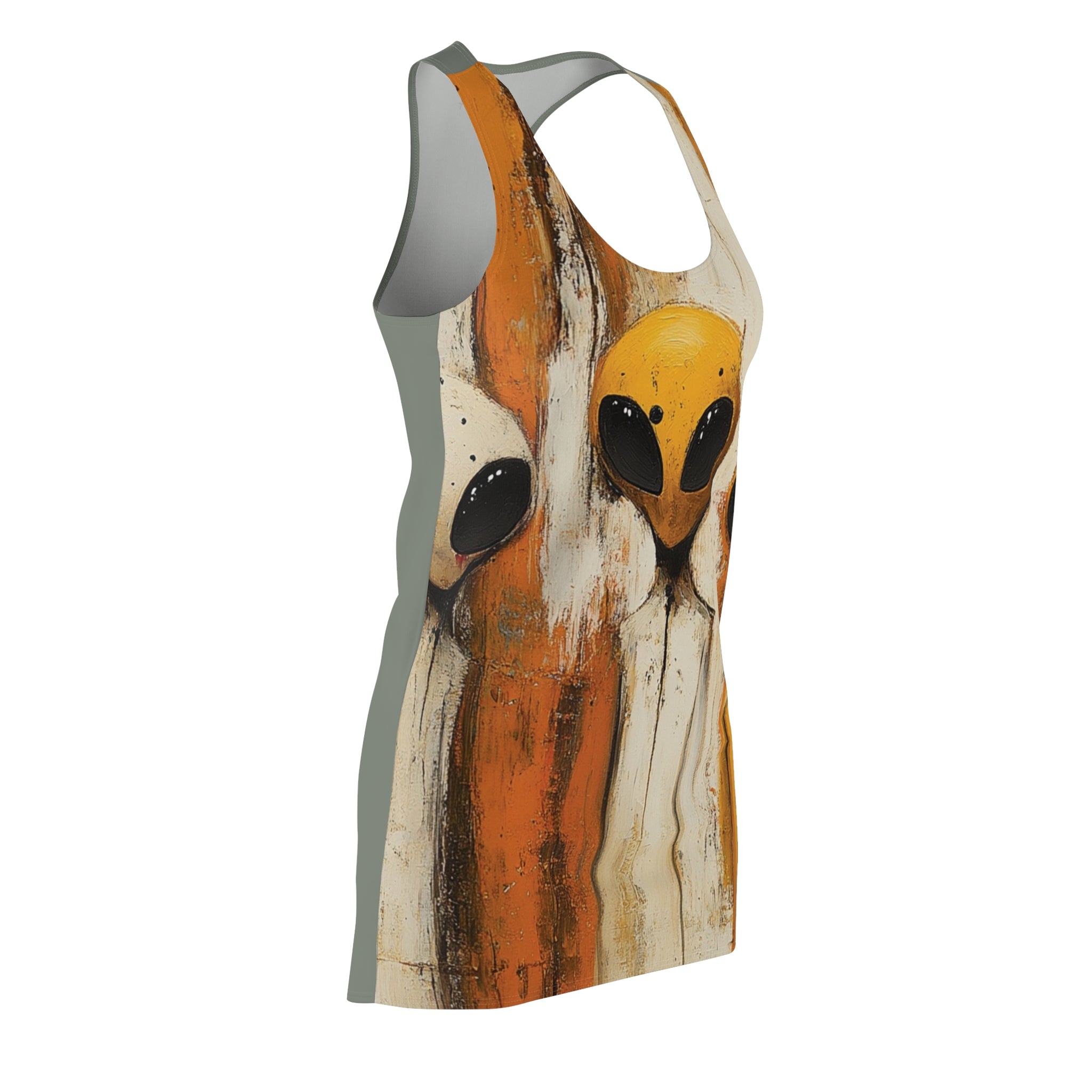 Color Coded Alien Women's Cut & Sew Racerback Dress (AOP)