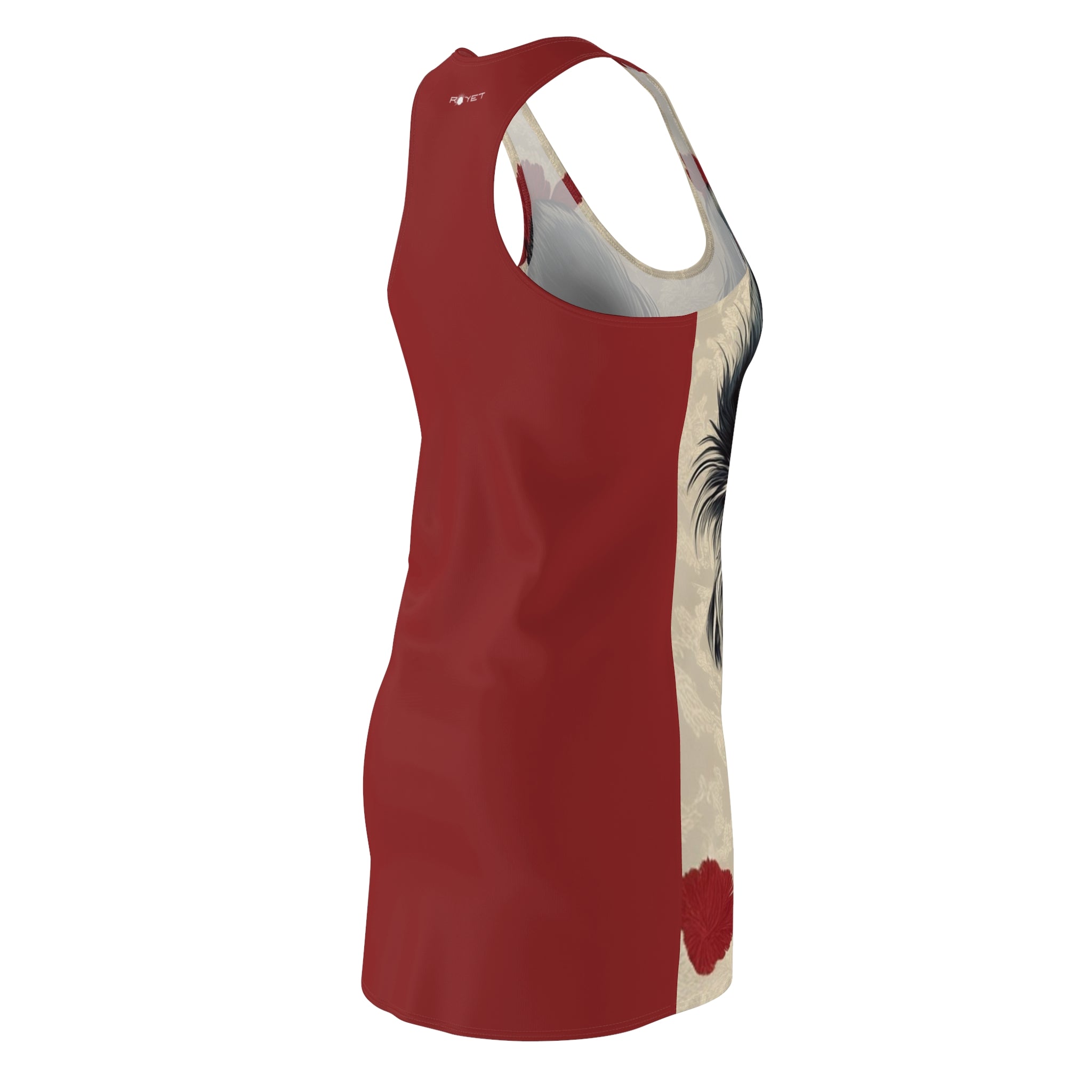 Grey or Gray Women's Cut & Sew Racerback Dress (AOP)