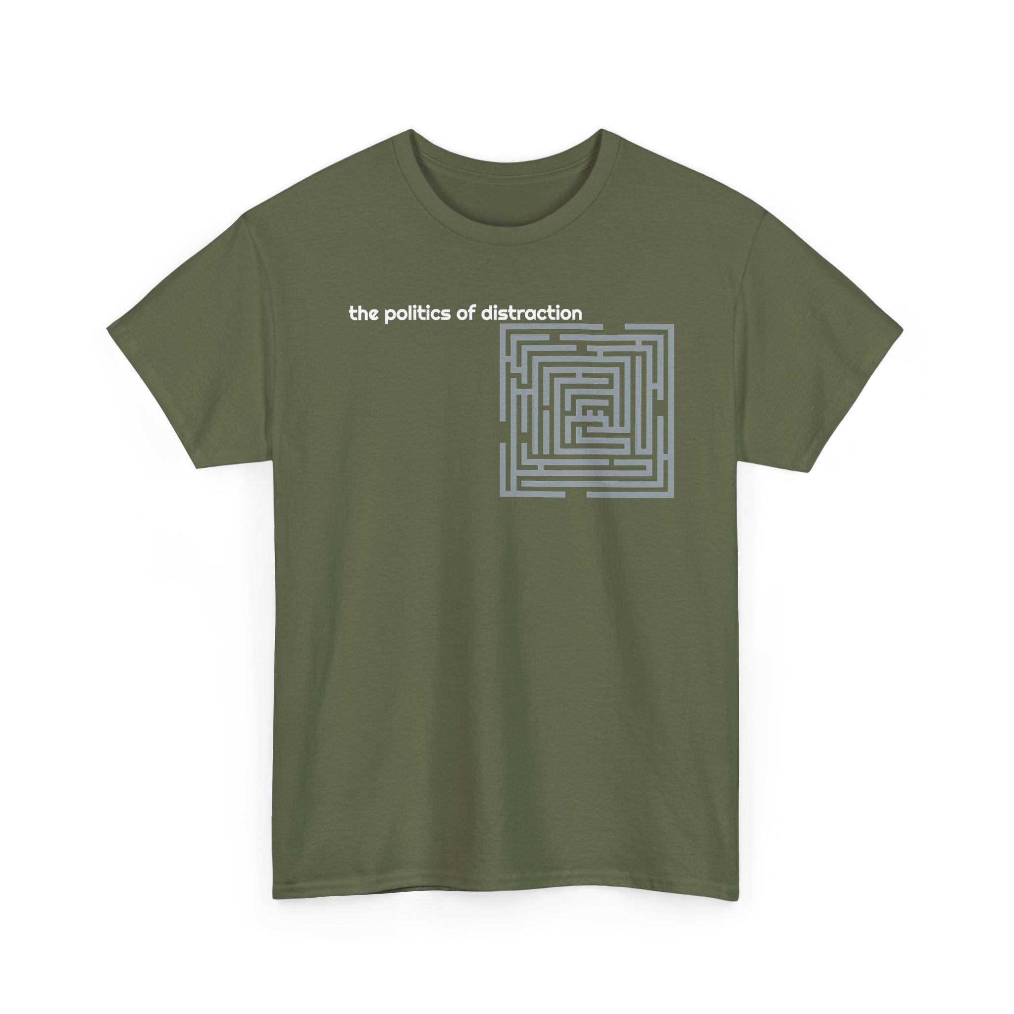Politics of Distraction T-Shirt — Modern Maze Graphic Tee