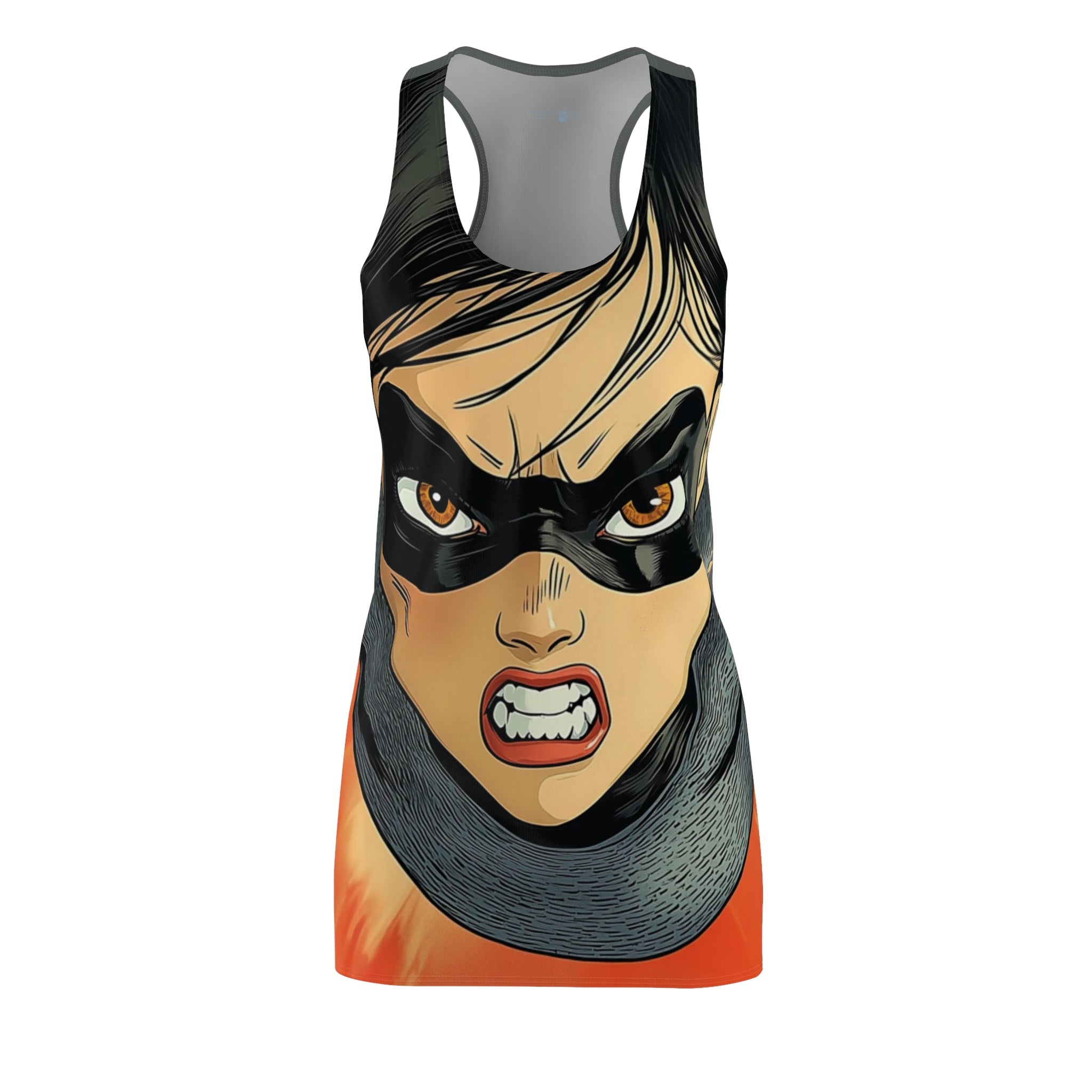 Super Mercury Mei Comet Women's Cut & Sew Racerback Dress (AOP)