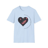 The Very Real Cosmic Connection — Heart Nebula Graphic Tee with Black Text