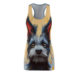 Good Boy Blue Women's Cut & Sew Racerback Dress (AOP)