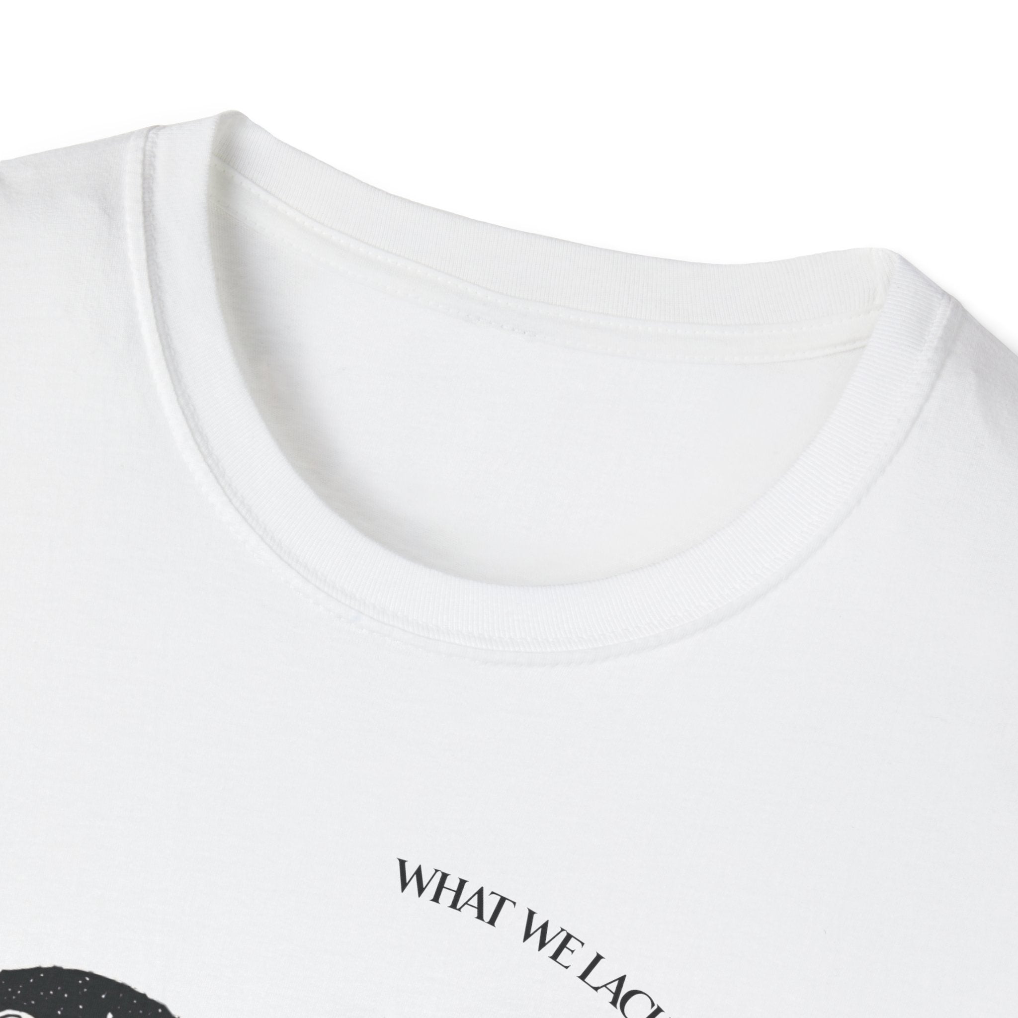 The Very Real Cosmic Connection — Heart Nebula Graphic Tee with Black Text