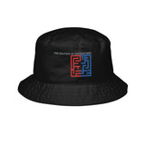 'The Politics of Distraction' Red & Blue Maze Bucket Hat