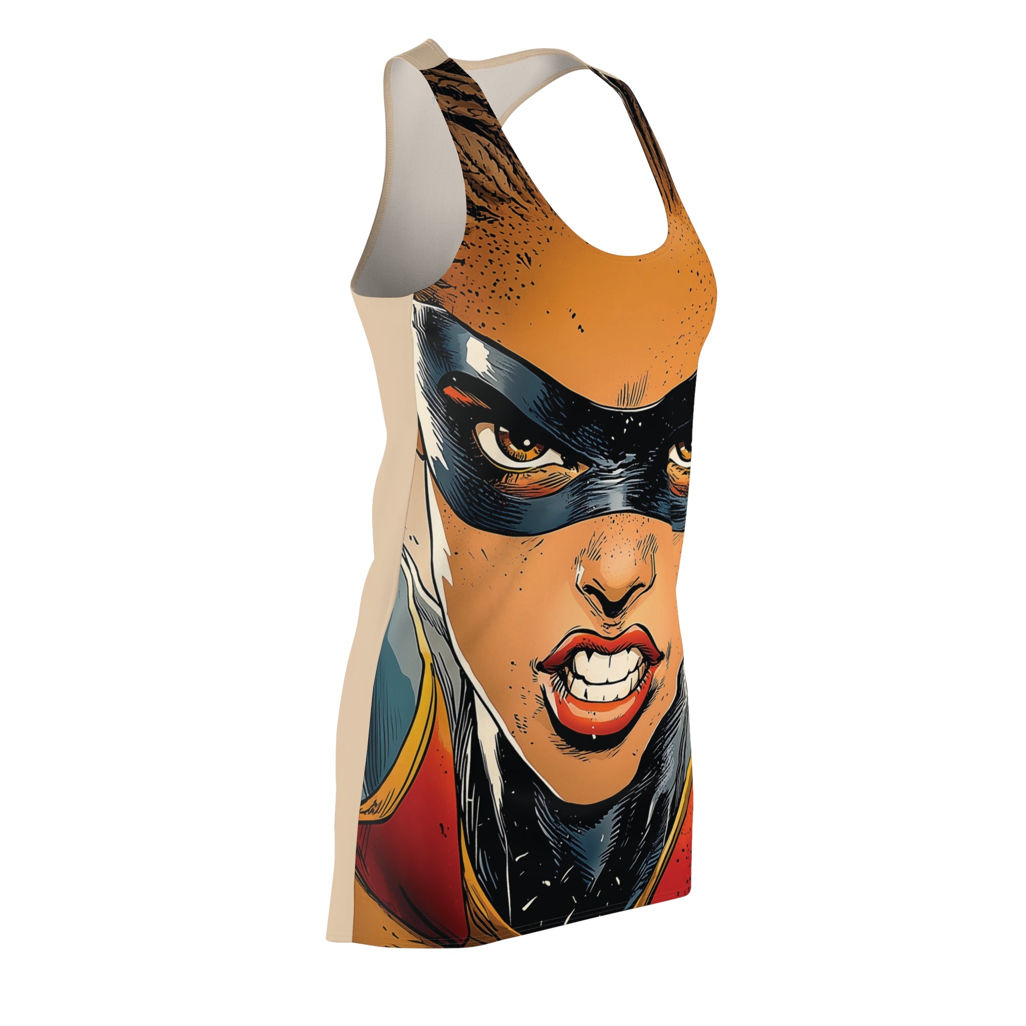 Super Juggernaut Janyce Women's Cut & Sew Racerback Dress (AOP)