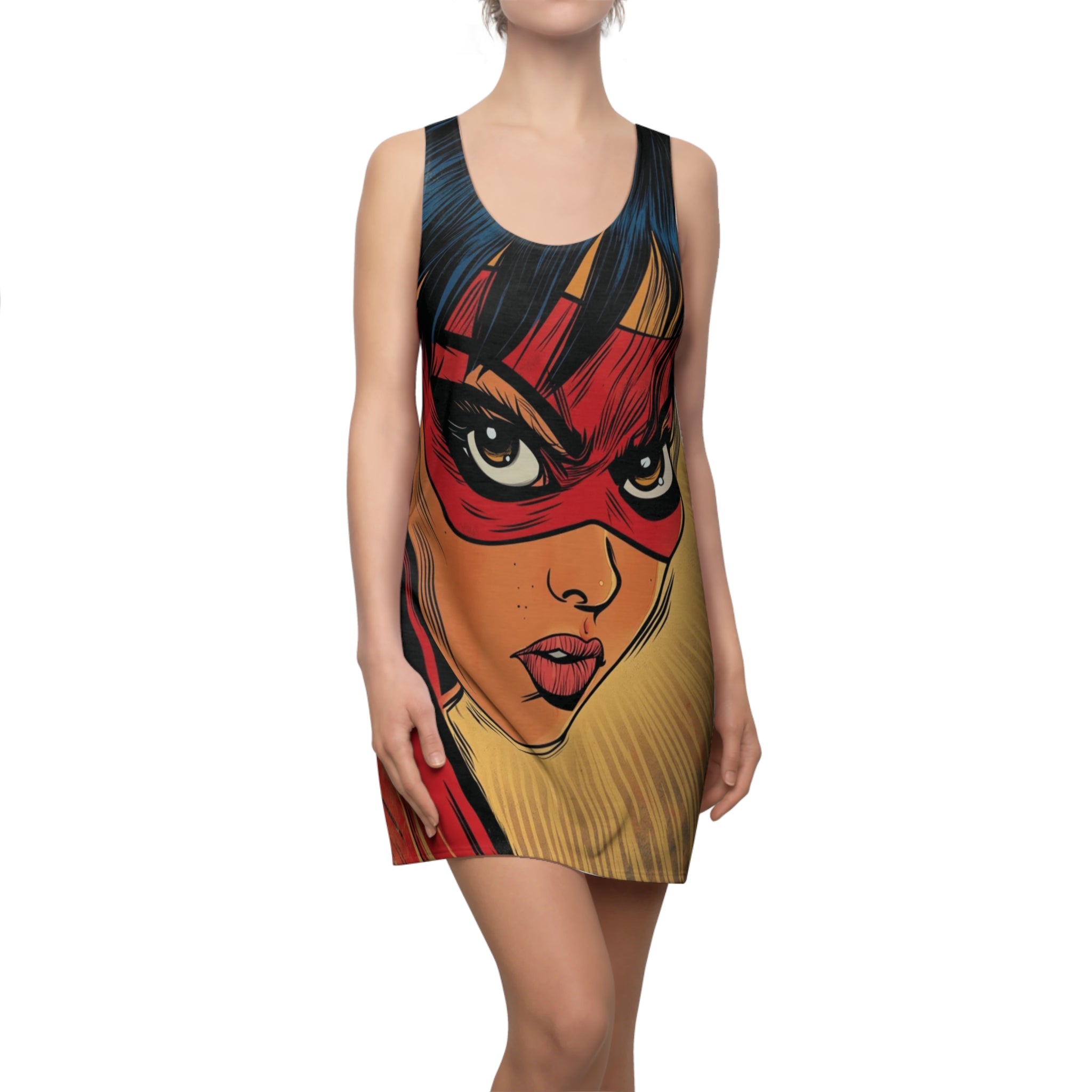 Super Mystical May Women's Cut & Sew Racerback Dress (AOP)