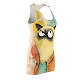 Green Collar Worker Women's Cut & Sew Racerback Dress (AOP)