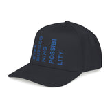 "Ever Burgeoning Possibility" Vertical Text Embroidered Hat
