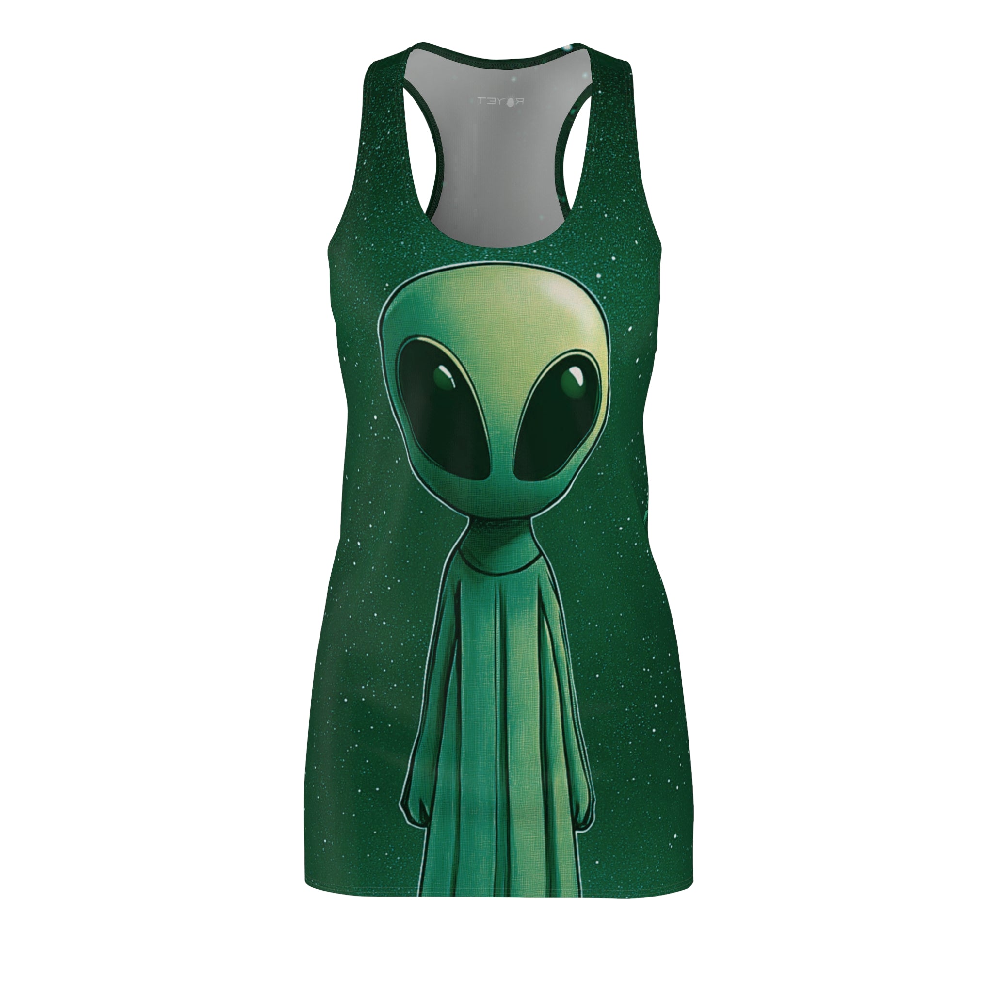 Little Green Alien Women's Cut & Sew Racerback Dress (AOP)