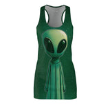 Little Green Alien Women's Cut & Sew Racerback Dress (AOP)