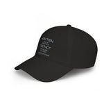 "How Then Shall We Settle Into the Fact that we are made of star stuff." Embroidered Baseball Cap