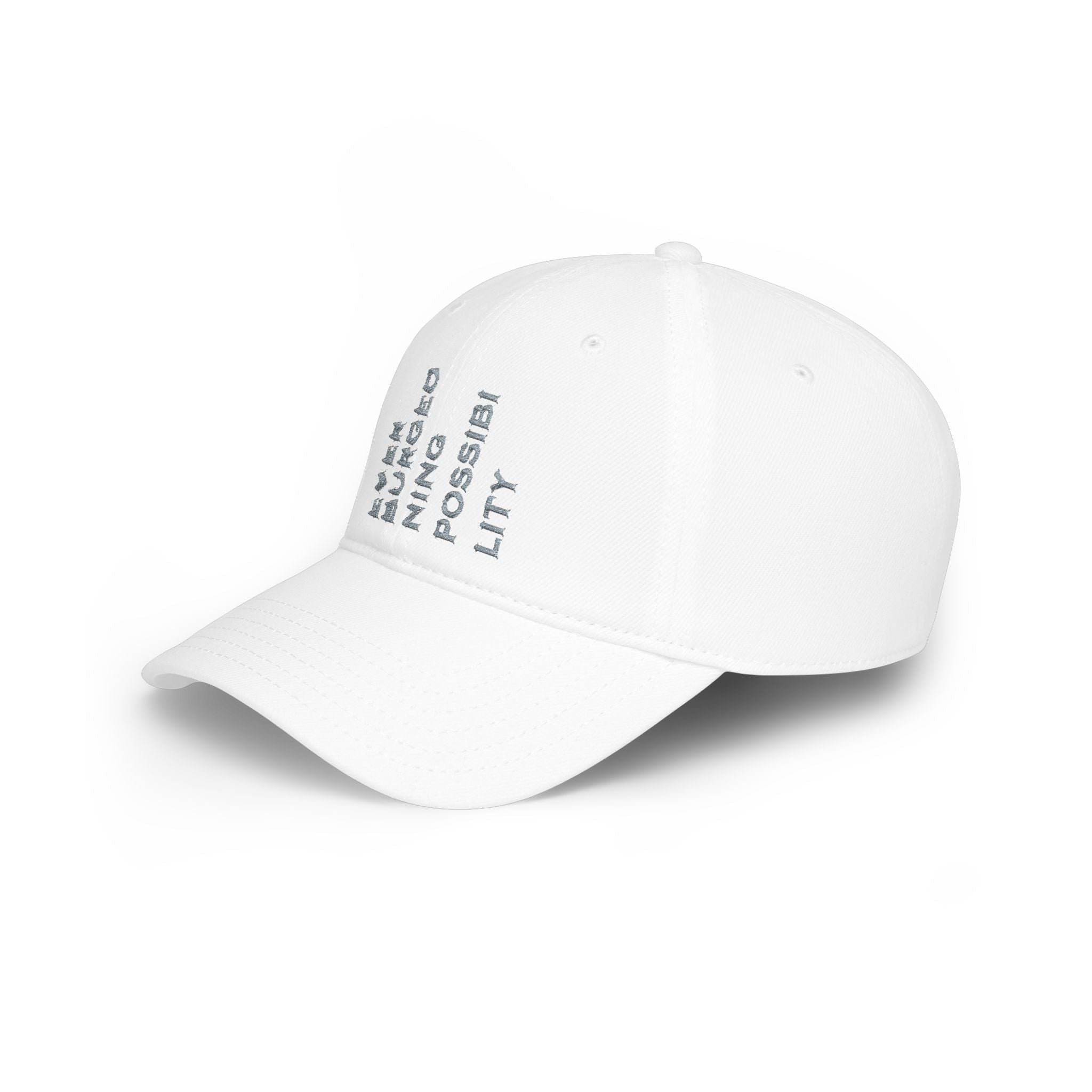 Ever Burgeoning Possibility Baseball Cap — Inspirational Vertical Text Hat