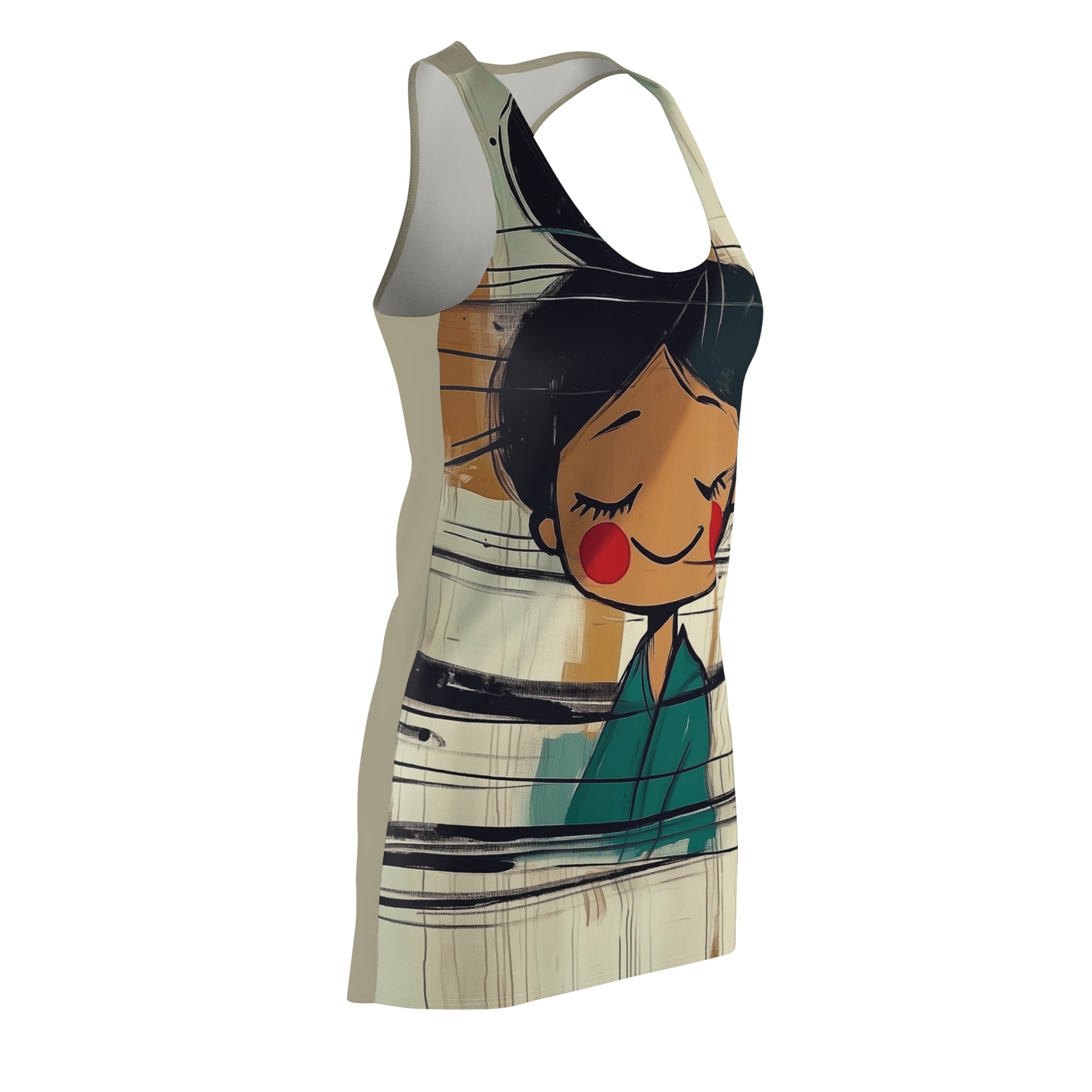 Facing Adoration Women's Cut & Sew Racerback Dress (AOP)