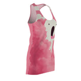Blow Pink Blow True Dru  Women's Cut & Sew Racerback Dress (AOP)