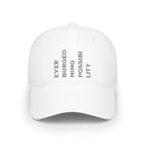 Ever Burgeoning Possibility Baseball Cap — Inspirational Vertical Text Hat