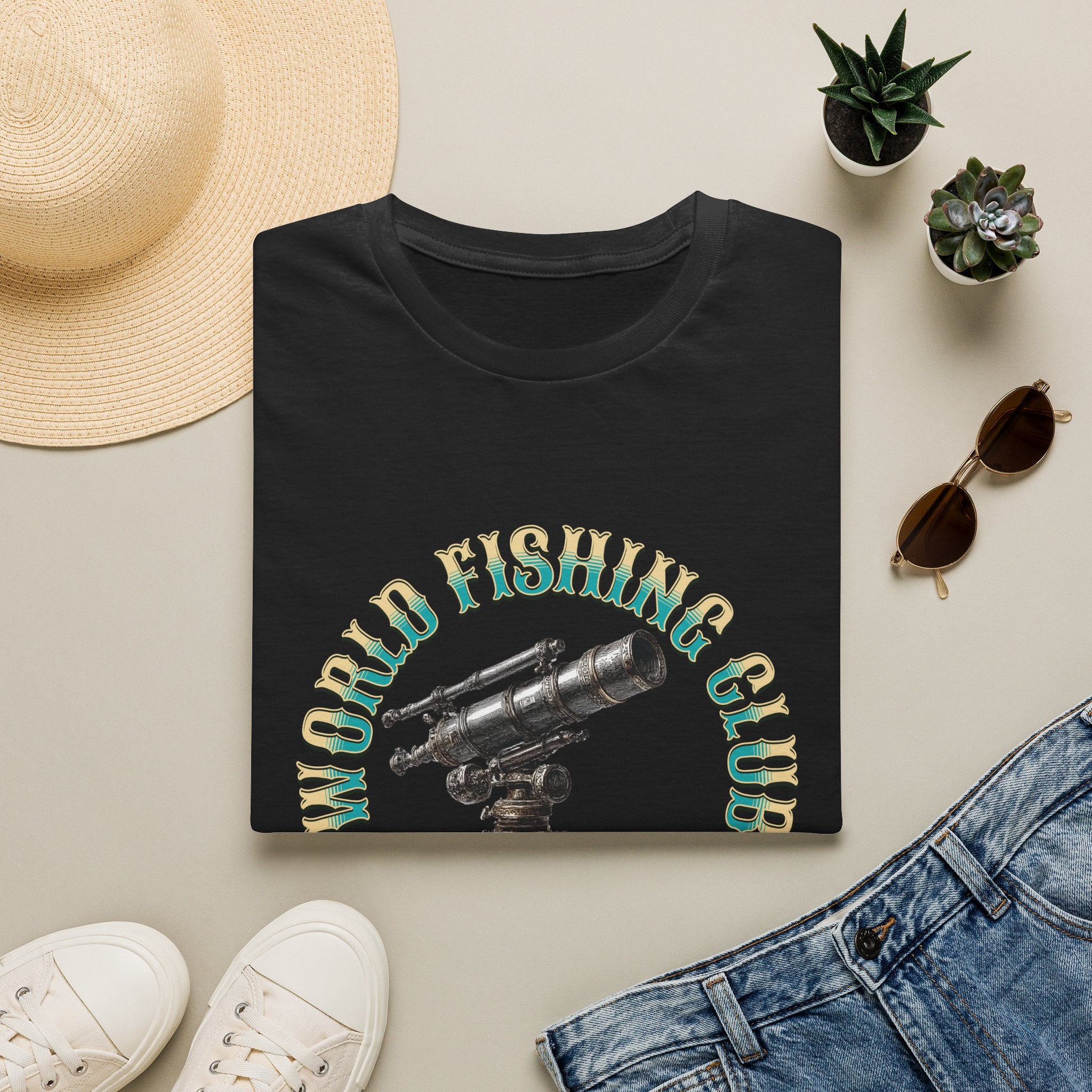 Fishing Club Graphic T-Shirt — Vintage Angler Design ("Fishing" Text)
