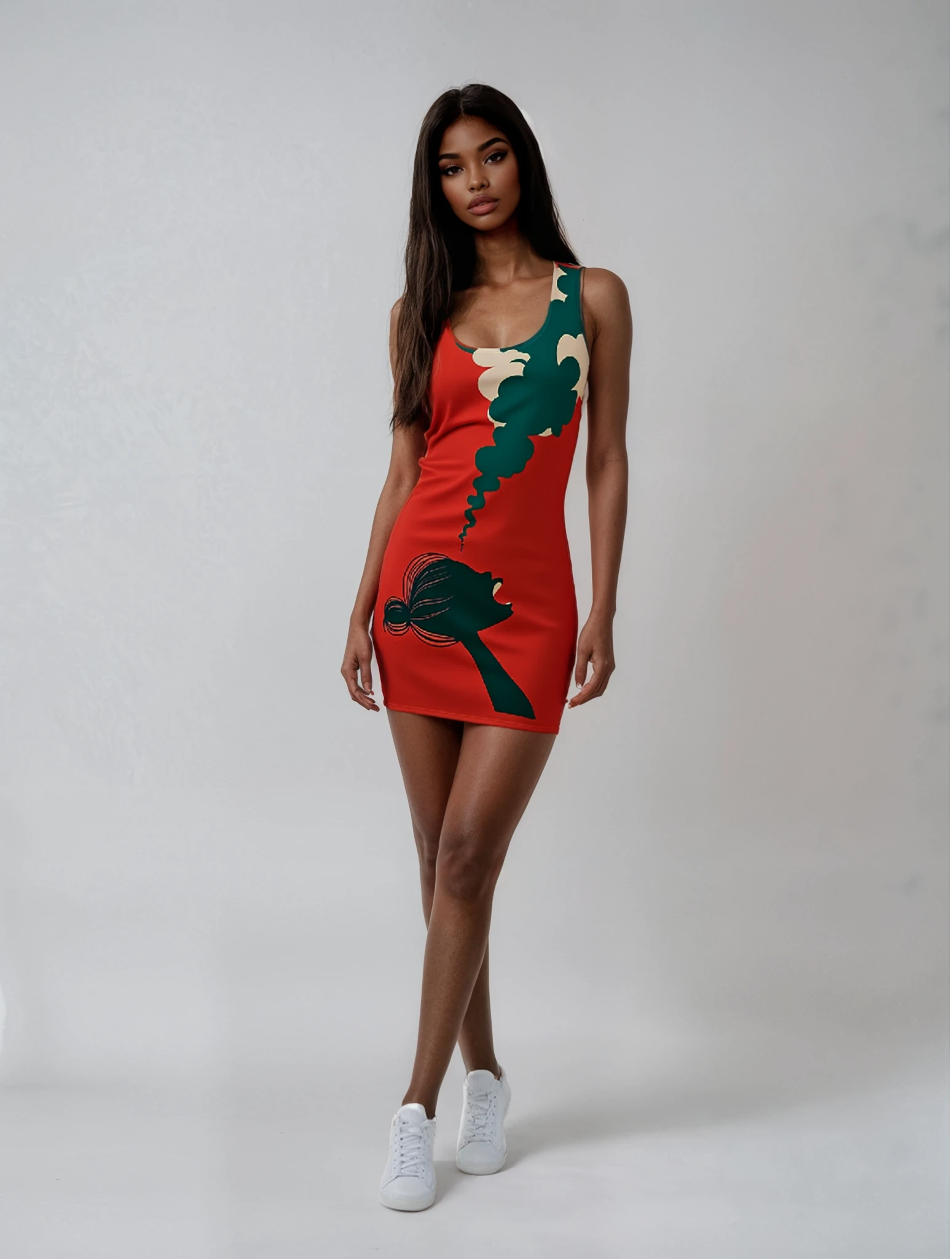 Facing Appreciation Women's Cut & Sew Racerback Dress (AOP)