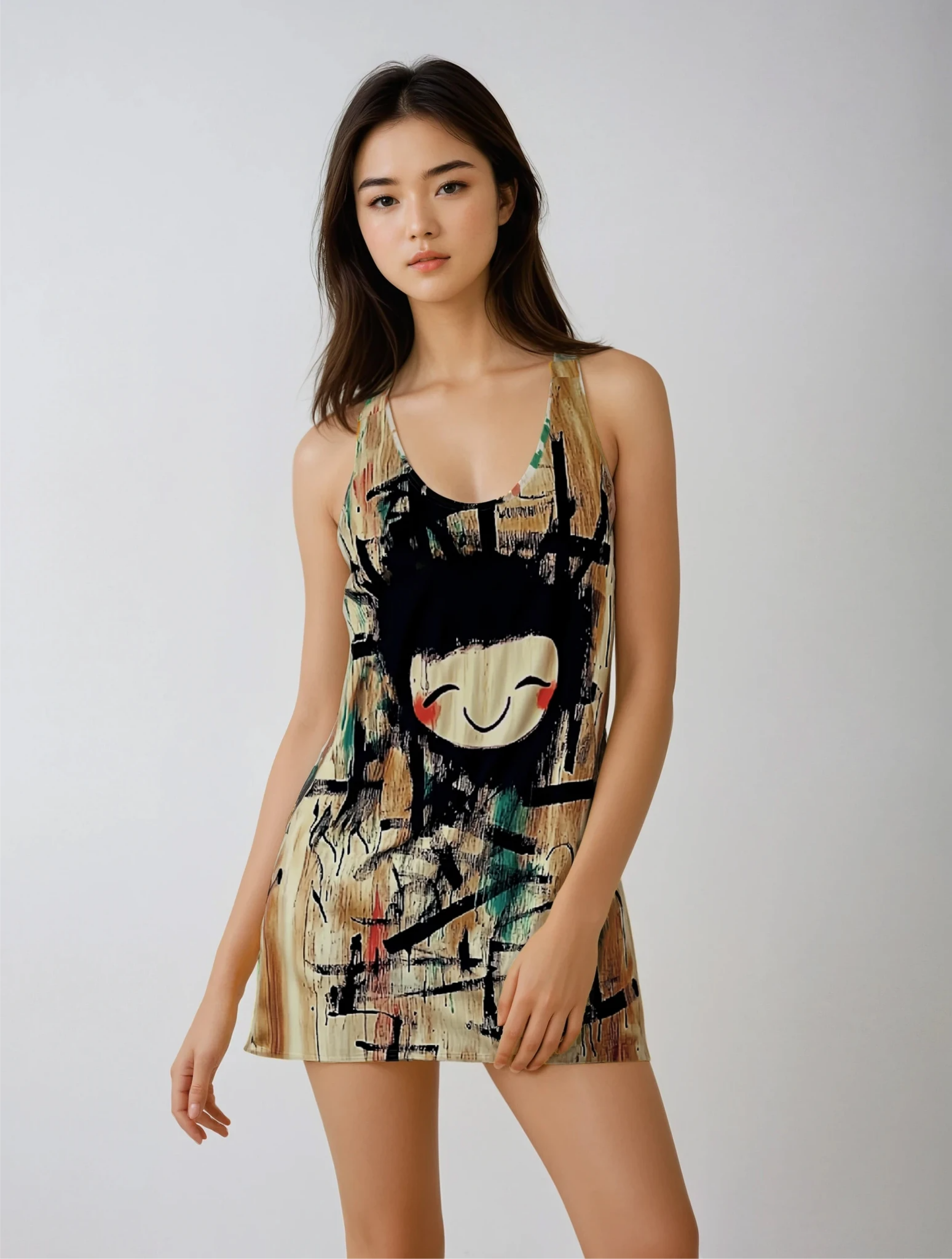 Facing It All Women's Cut & Sew Racerback Dress (AOP)