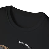 The Very Real Cosmic Connection — Heart Nebula Graphic Tee with White Text
