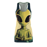 Mind Over Matter Alien Women's Cut & Sew Racerback Dress (AOP)