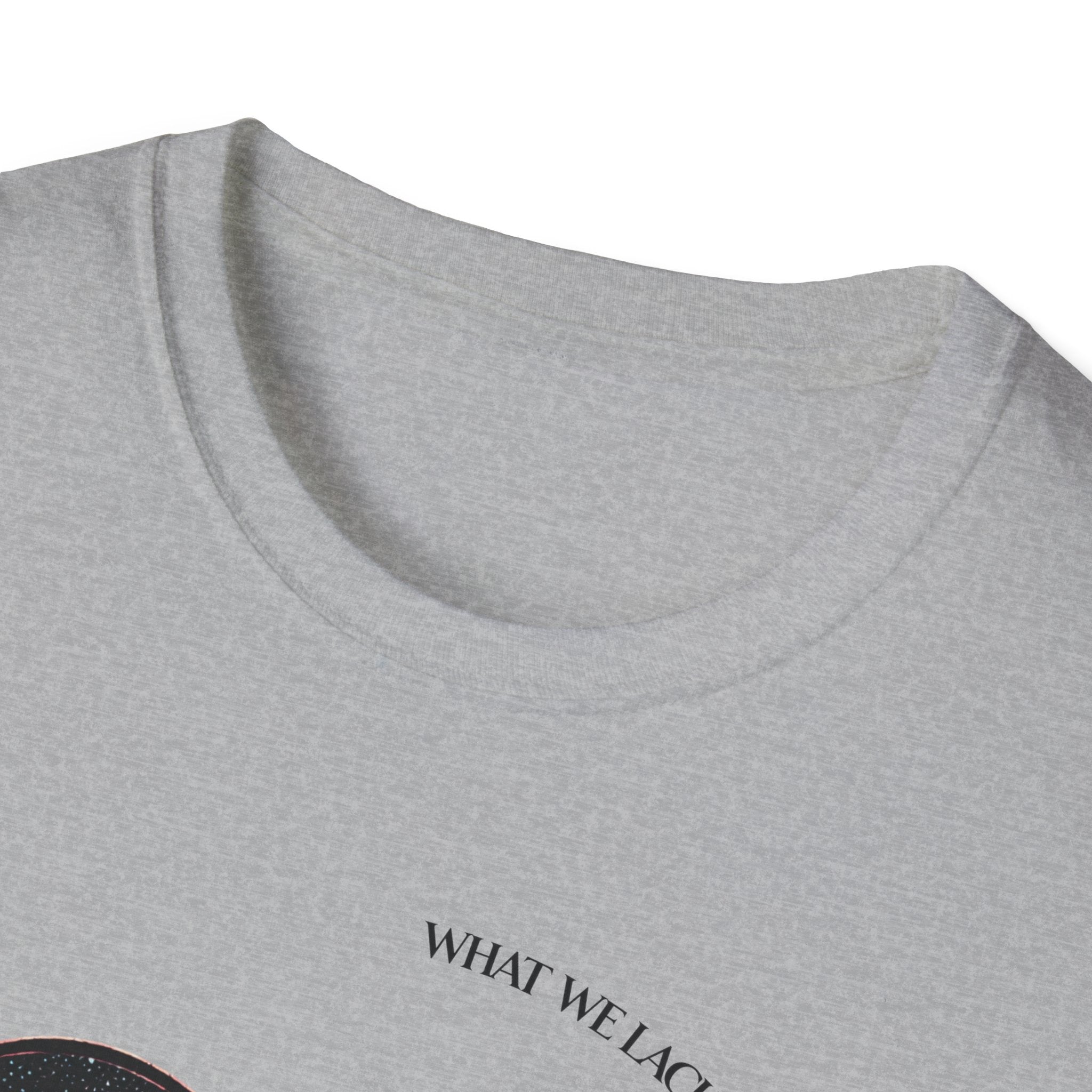 The Very Real Cosmic Connection — Heart Nebula Graphic Tee with Black Text
