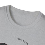 The Very Real Cosmic Connection — Heart Nebula Graphic Tee with Black Text