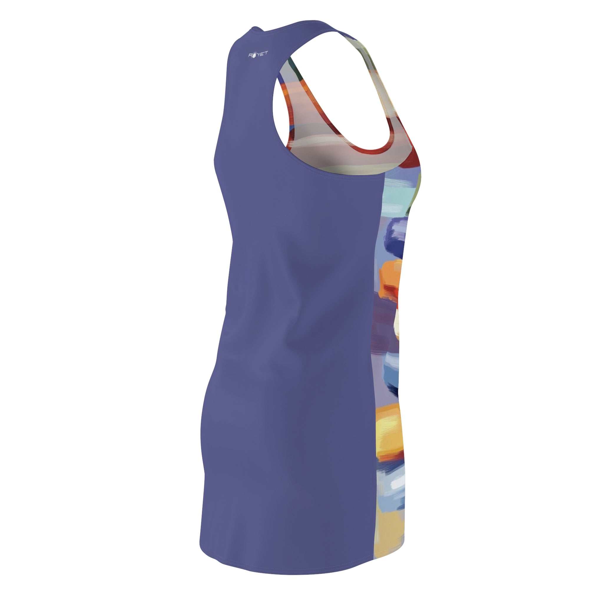 Color Coded Stacked Women's Cut & Sew Racerback Dress (AOP)