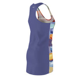 Color Coded Stacked Women's Cut & Sew Racerback Dress (AOP)