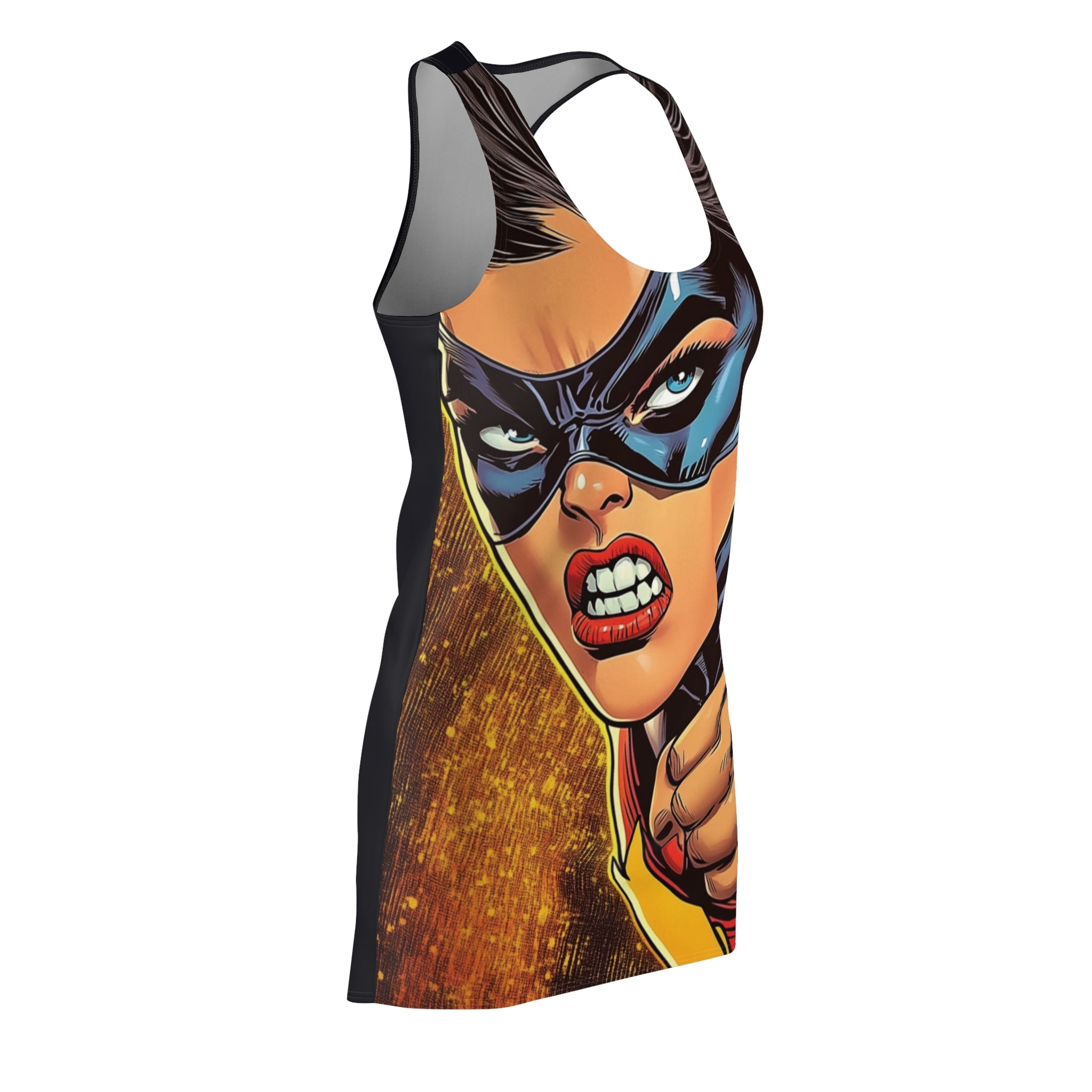 Super Rogue Ruby  Women's Cut & Sew Racerback Dress (AOP)