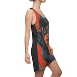 Super Cantankerous Cat Women's Cut & Sew Racerback Dress (AOP)