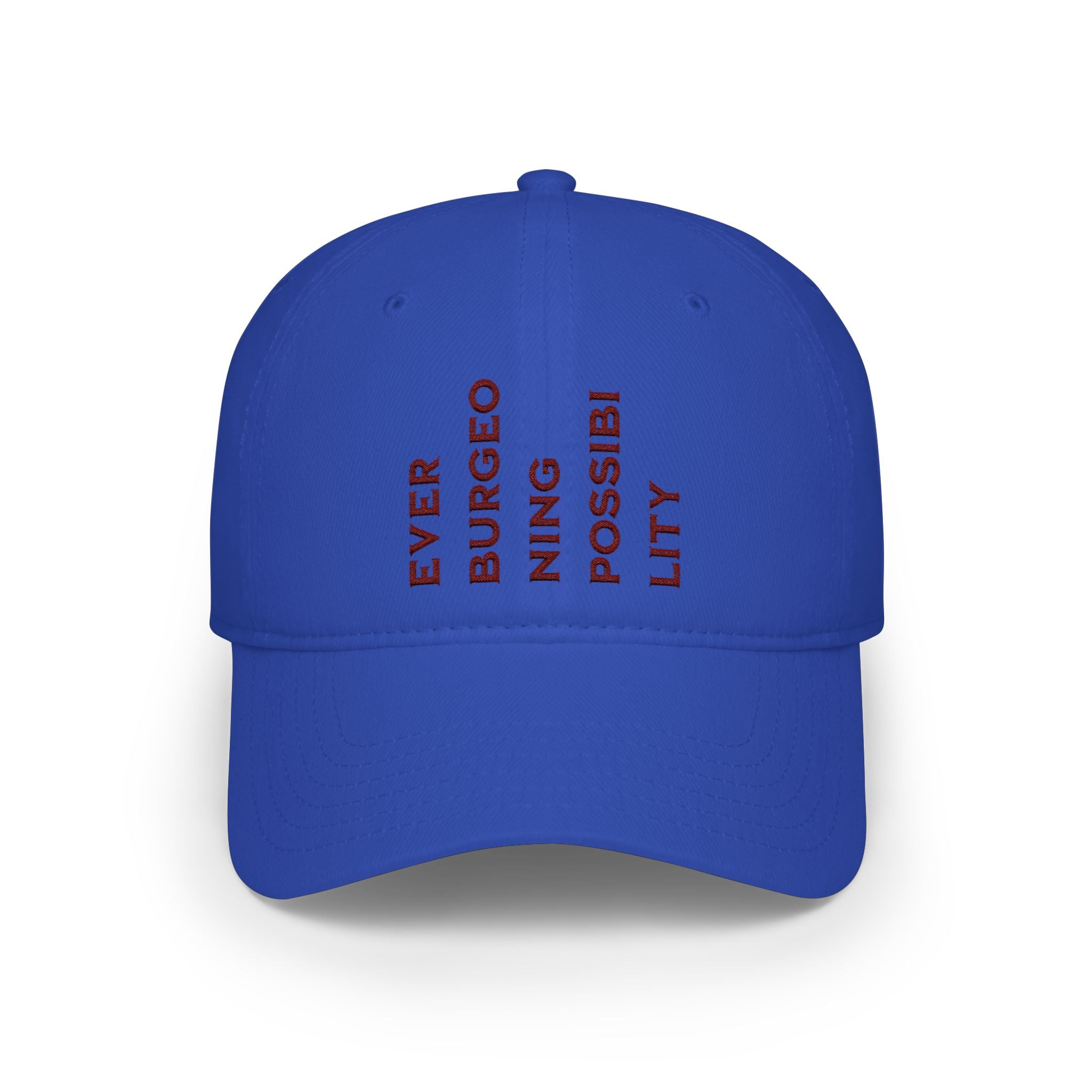 Ever Burgeoning Possibility Baseball Cap — Inspirational Vertical Text Hat