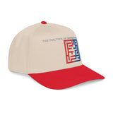 "The Politics Of Distraction" Maze - Mid Profile Baseball Cap — Red & Blue Labyrinth Design