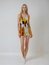 Color Coded Alien Women's Cut & Sew Racerback Dress (AOP)