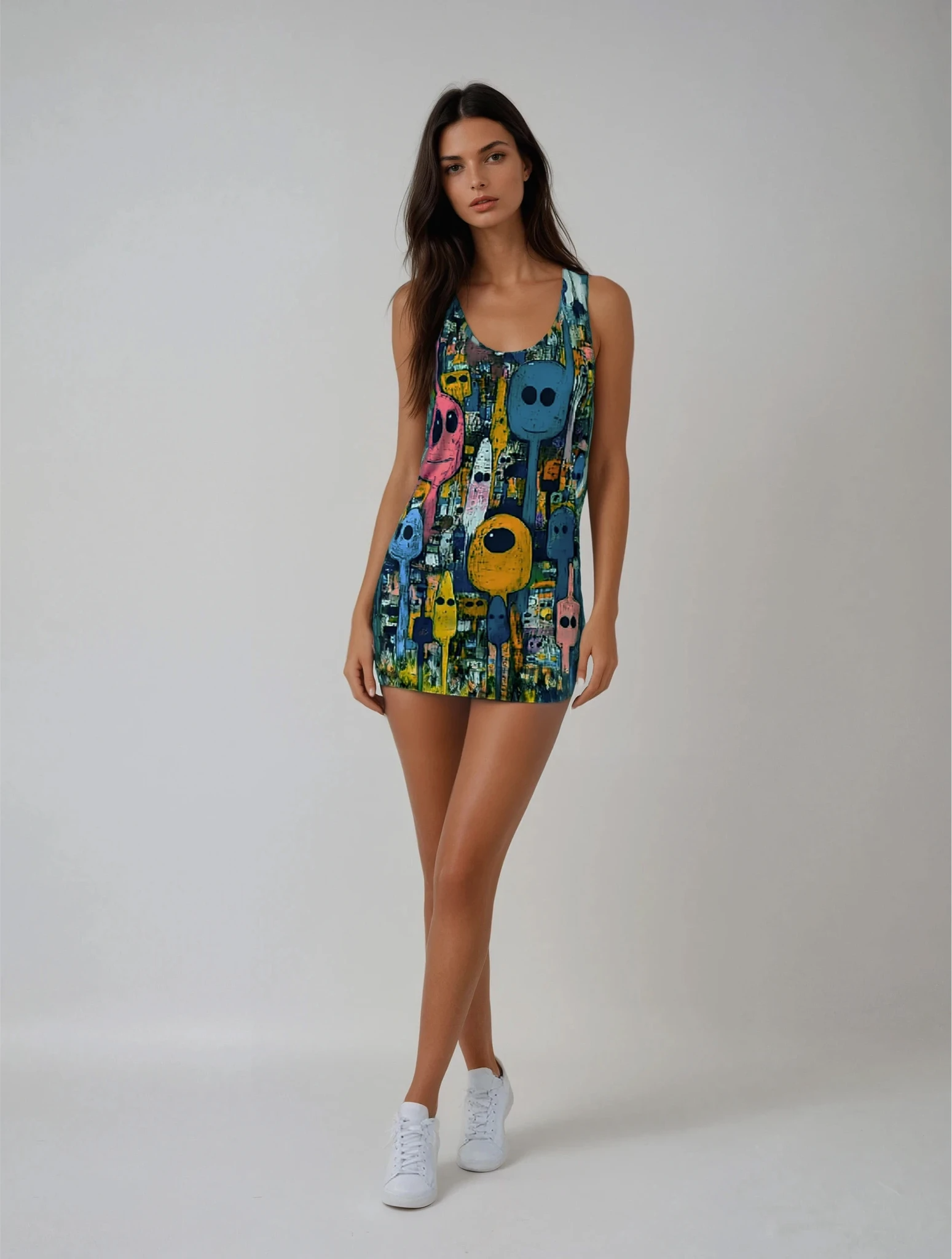 Confusion Confessional Women's Cut & Sew Racerback Dress (AOP)