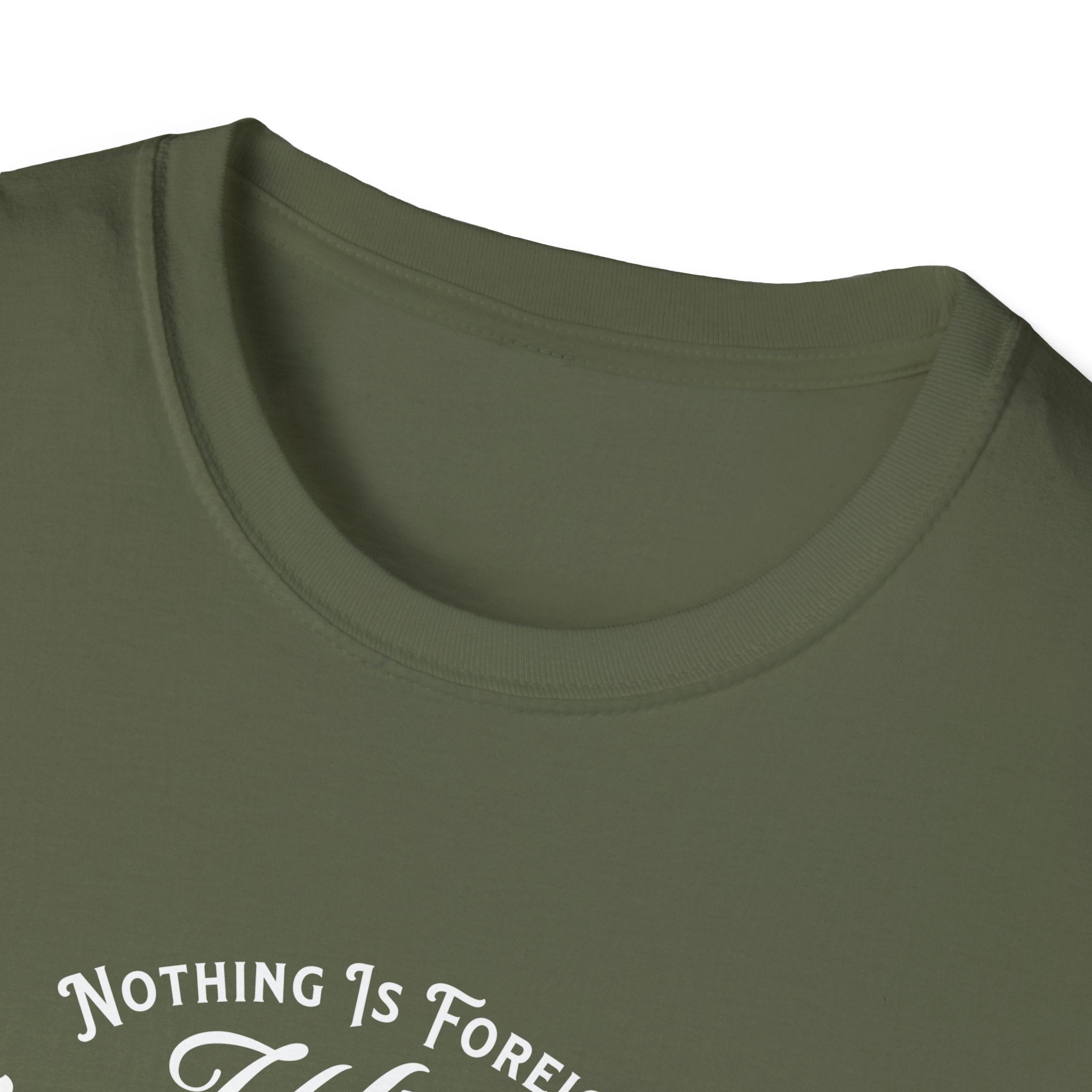 ΩThe End All Of Common Ground - DNA Connected T-Shirt — "Nothing Is Foreign" Illustrated In White