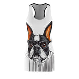 Bouledogue Français Or Just Cute Women's Cut & Sew Racerback Dress (AOP)