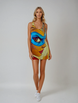 Super Perplexing Pearl Women's Cut & Sew Racerback Dress (AOP)