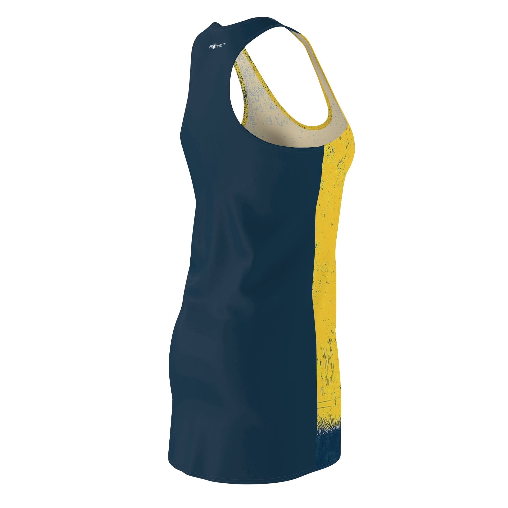 Yellow Plains Alien Women's Cut & Sew Racerback Dress (AOP)