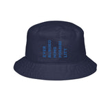 "Ever Burgeoning Possibility" Vertical Text Embroidered Hat
