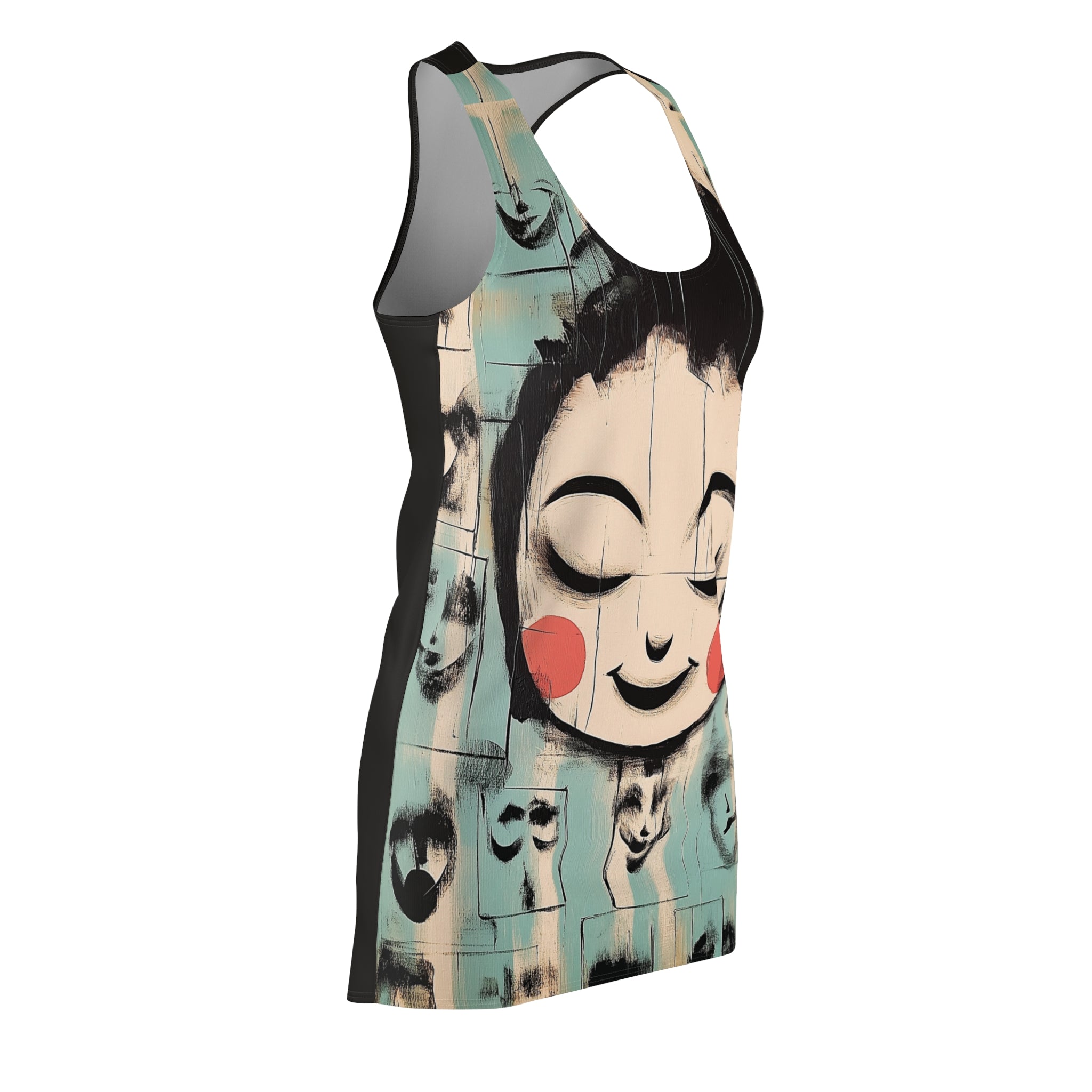 Facing Aesthetic Appreciation Women's Cut & Sew Racerback Dress (AOP)