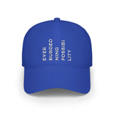 Ever Burgeoning Possibility Baseball Cap — Inspirational Vertical Text Hat