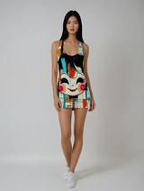 Facing Romance Women's Cut & Sew Racerback Dress (AOP)