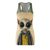 See All Hear A Lot Alien Women's Cut & Sew Racerback Dress (AOP)