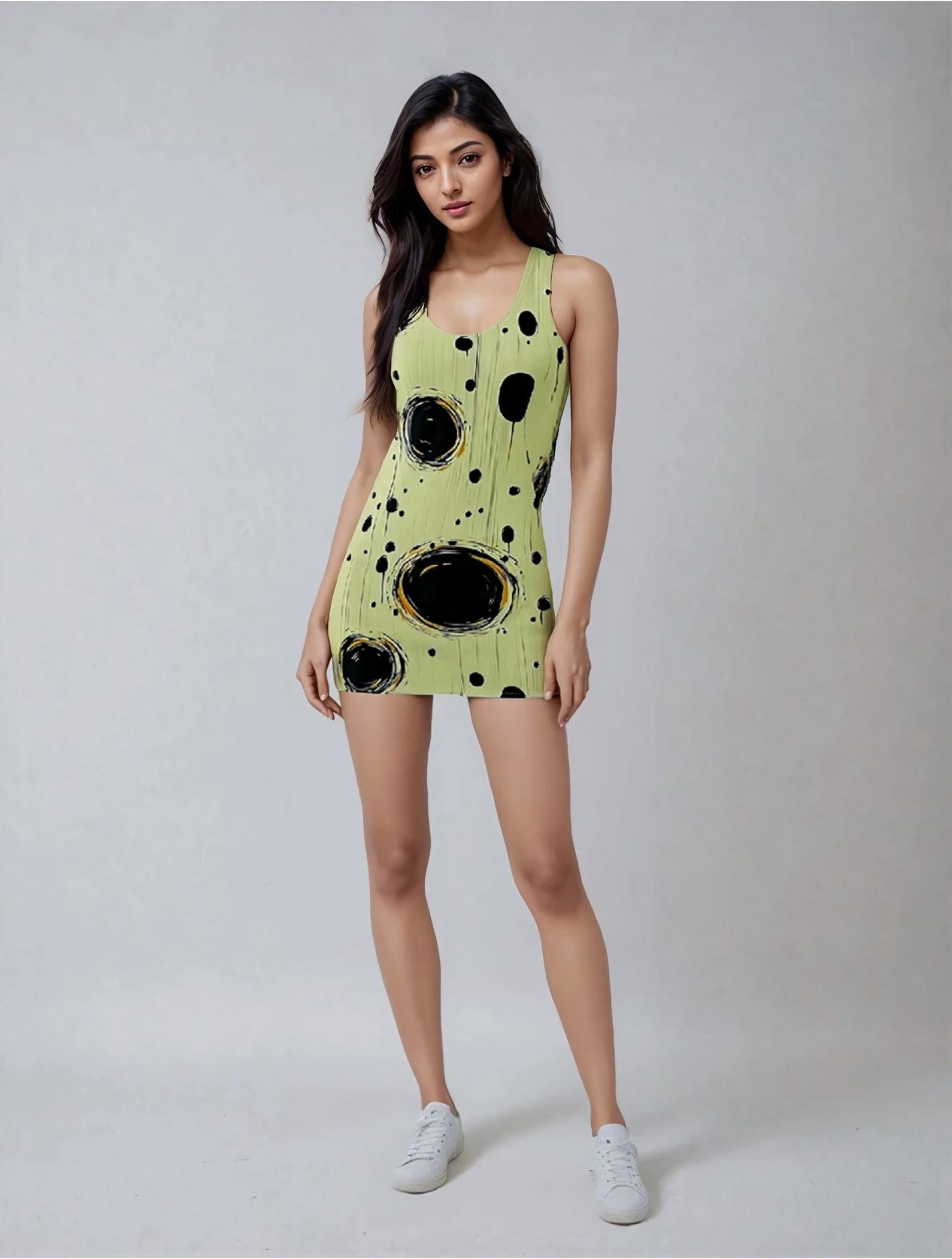 Black Hole Rising Women's Cut & Sew Racerback Dress (AOP)