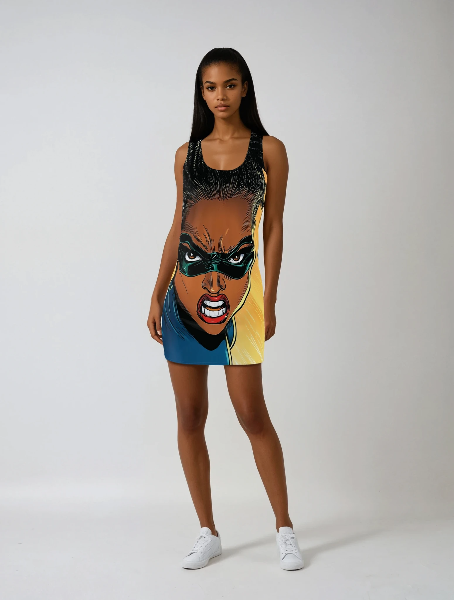 Super Resilient Rita Women's Cut & Sew Racerback Dress (AOP)