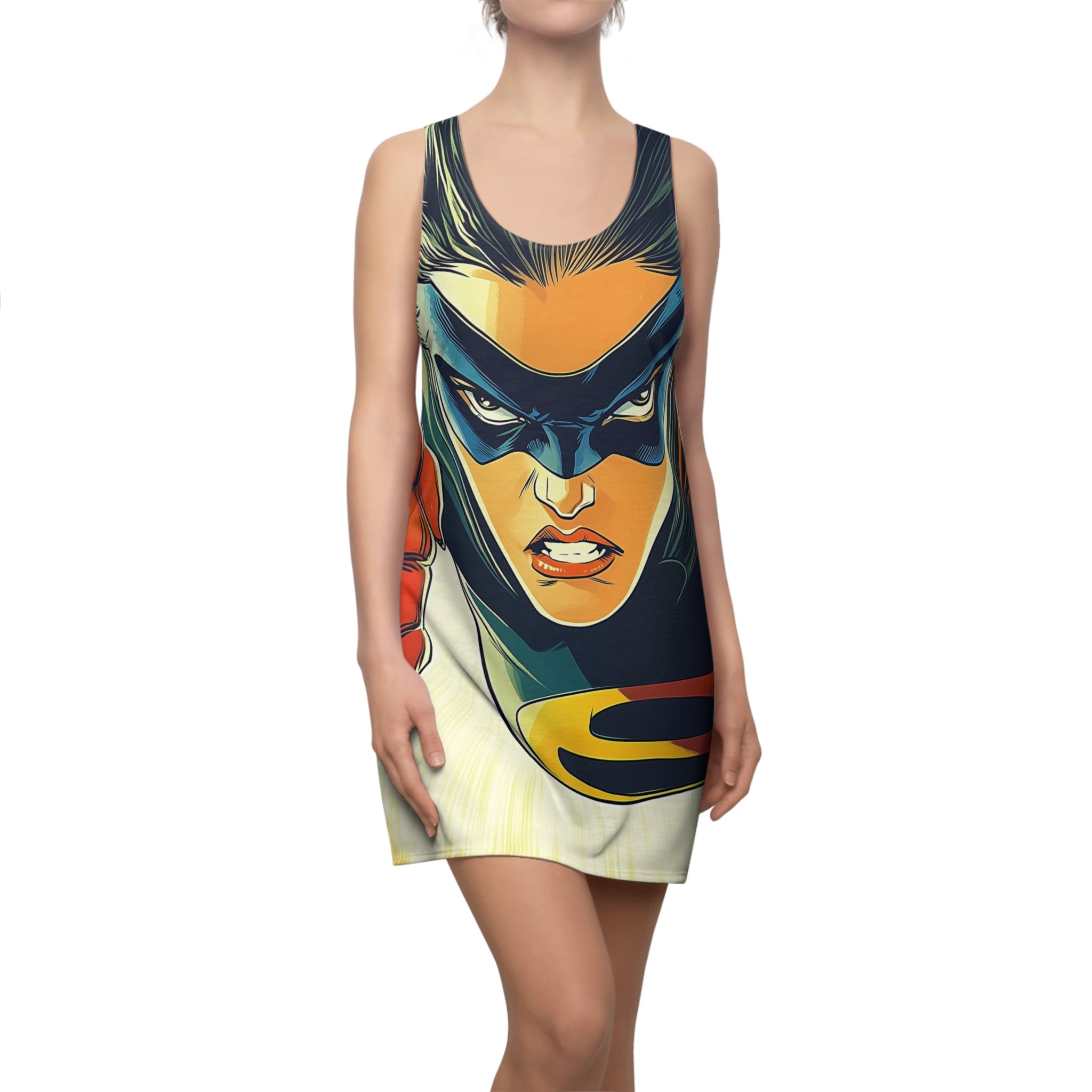 Super Valiant Valentina Women's Cut & Sew Racerback Dress (AOP)