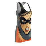 Super Mercury Mei Comet Women's Cut & Sew Racerback Dress (AOP)