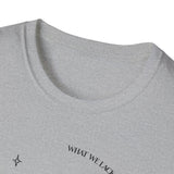 The Very Real Cosmic Connection — Heart Nebula Graphic Tee with Black Text