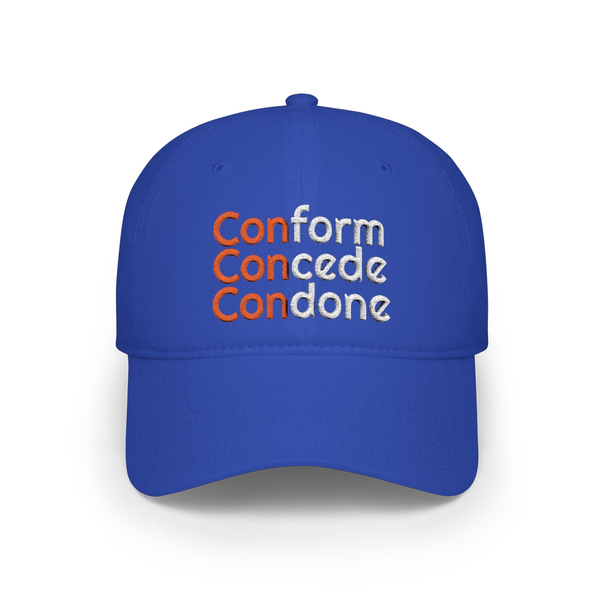 Conform Concede Condone - Embroidered Low Profile Baseball Cap